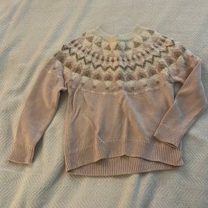 Gap girls fair isle pink sweater